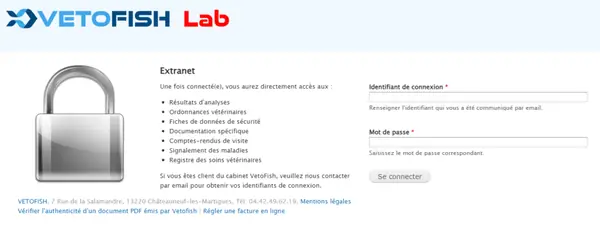 Site Vetofish Lab sous Drupal en 2015