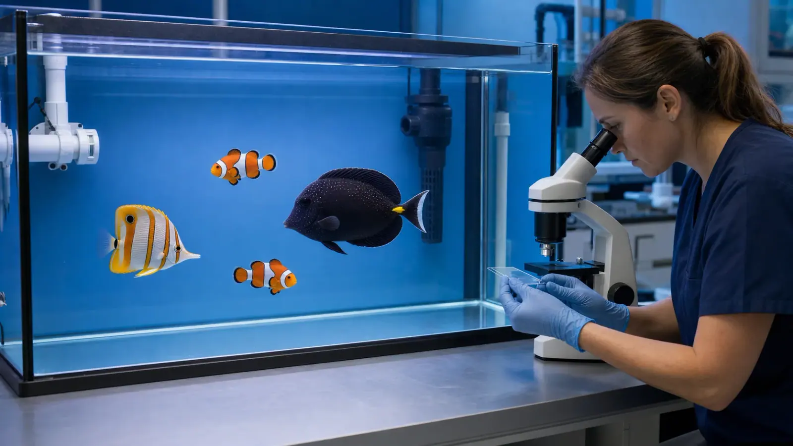 Cryptocaryon en aquarium marin : un signal pour l’hydroxychloroquine, pas encore un protocole