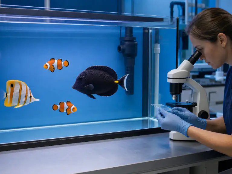 Cryptocaryon en aquarium marin : un signal pour l’hydroxychloroquine, pas encore un protocole