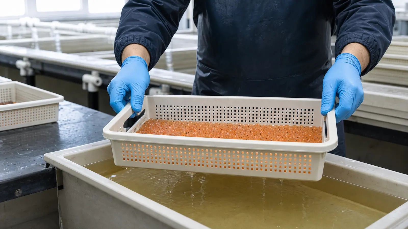 Œufs de salmonidés : les limites de la désinfection