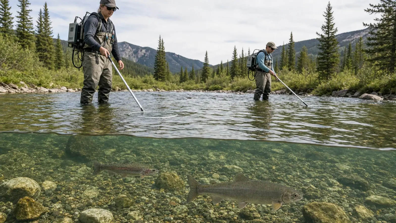 Pêche électrique : des impulsions cumulées menacent la colonne des salmonidés