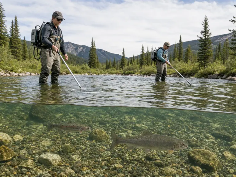 Pêche électrique : des impulsions cumulées menacent la colonne des salmonidés