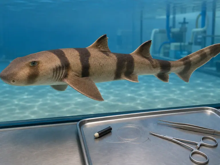 Balises acoustiques chez les requins : faut-il toujours suturer ?